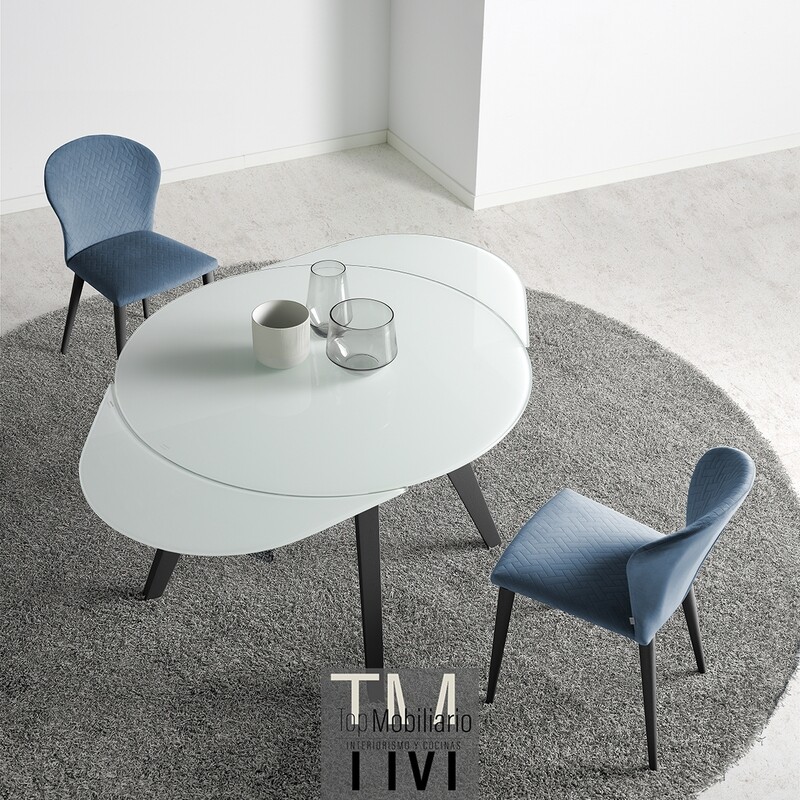 Mesa de comedor extensible giratoria Alessia