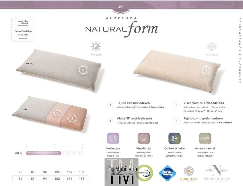 Almohada de viscoolástica Naturalform