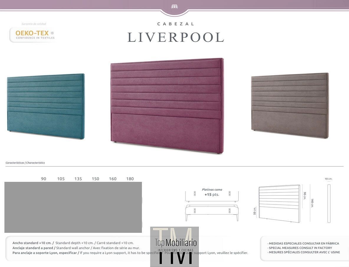 Cabecero tapizado Liverpool