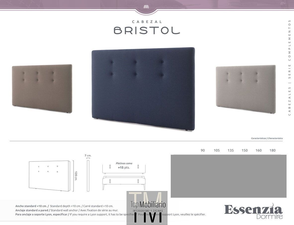 Cabecero tapizado Bristol