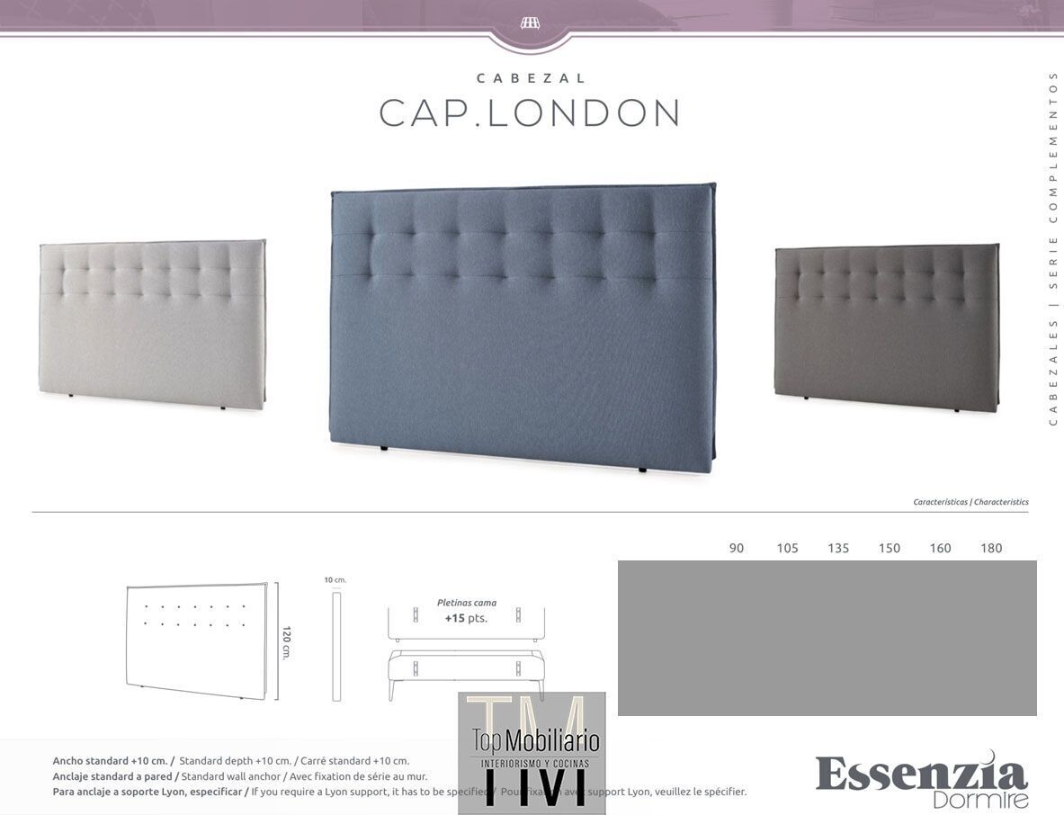 Cabecero tapizado Capitoné London
