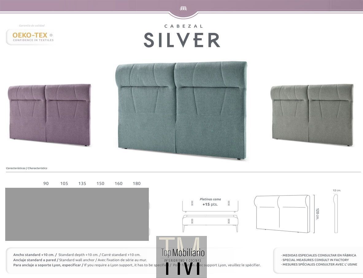 Cabecero tapizado Silver