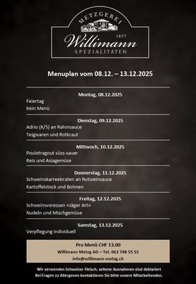 Tages-Menu Tages-Menu