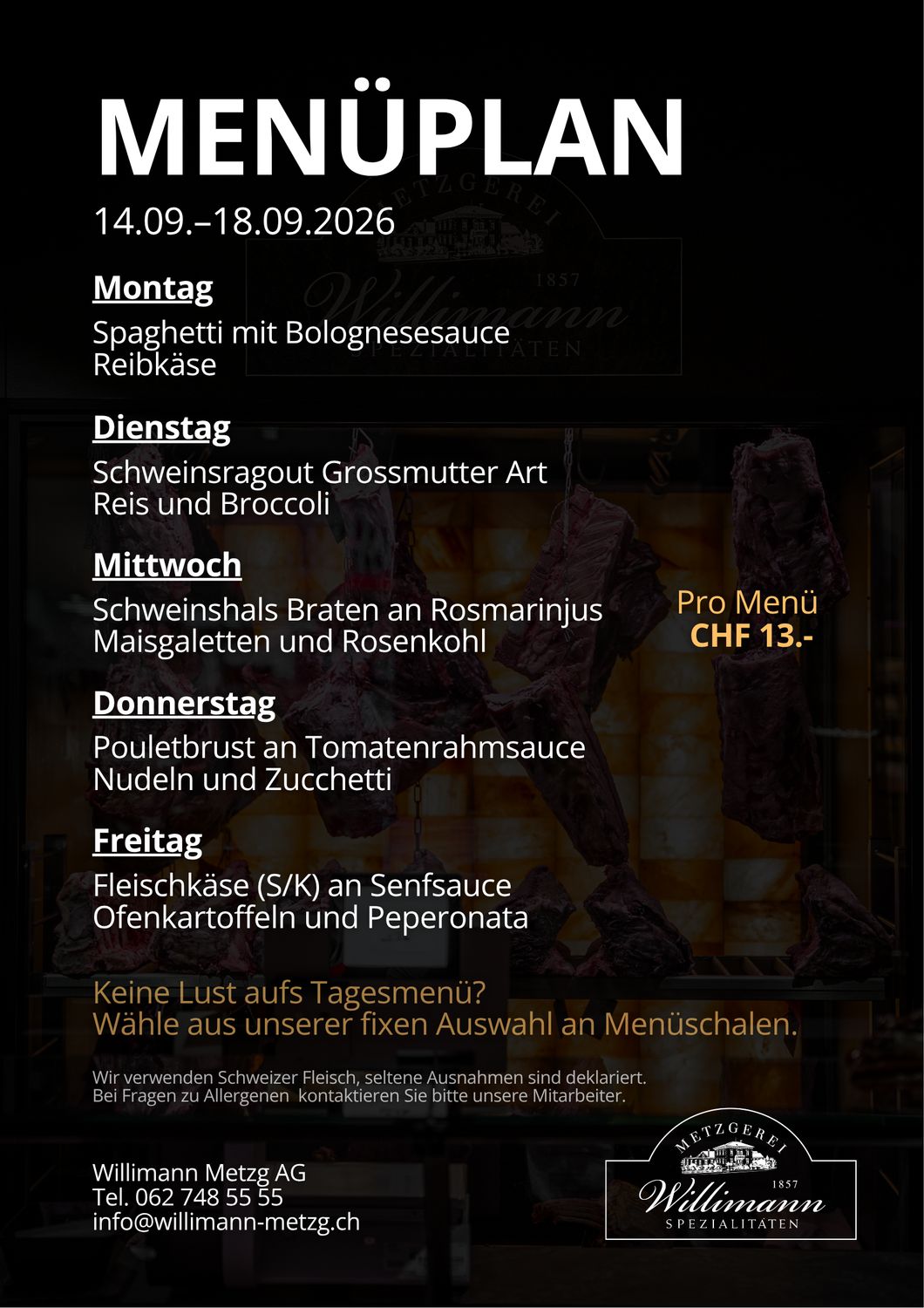 Tages-Menu Tages-Menu