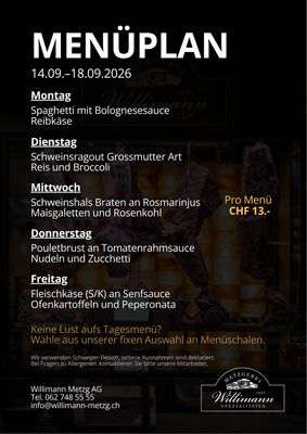Tages-Menu Tages-Menu