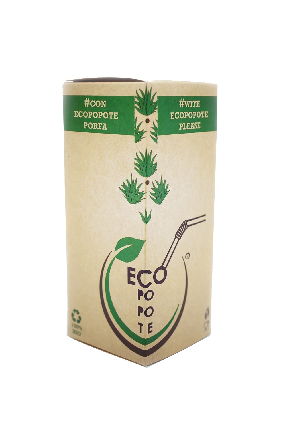 Pajitas de Agave Ecopopote 20 cm · 160 uds por caja · Pack 3 cajas