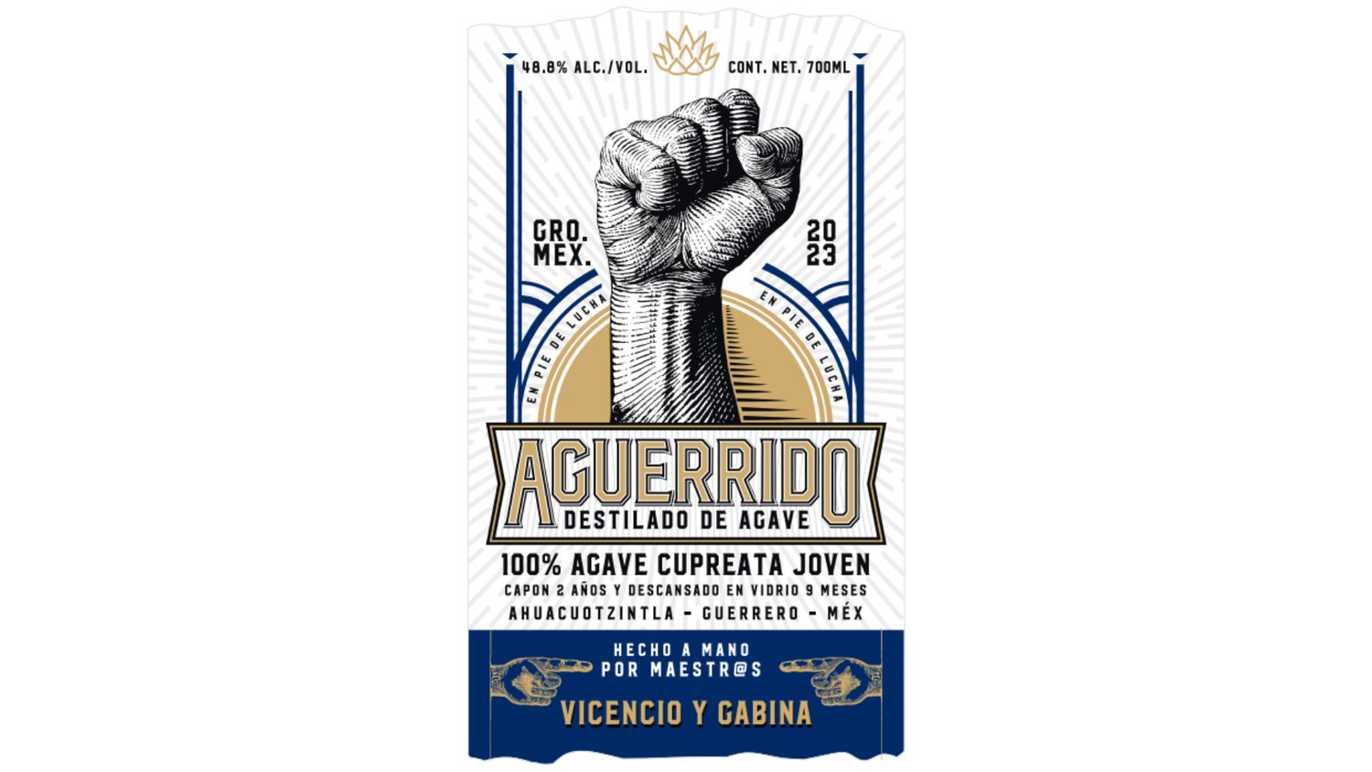 Aguerrido, Vicencio y Gabina Cupreata Capón