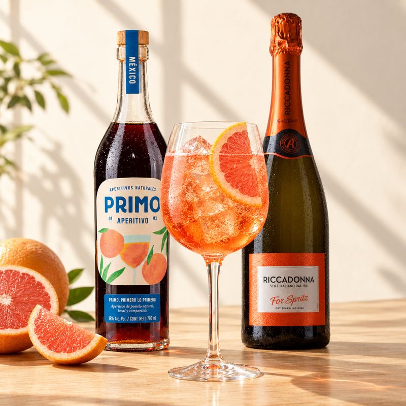 Pack Primo Spritz: Primo Aperitivo 0,7 L + Prosecco Riccadonna For Spritz 0,75 L