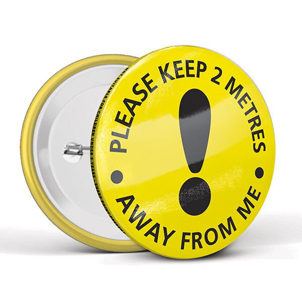 Social Distancing Button Badges