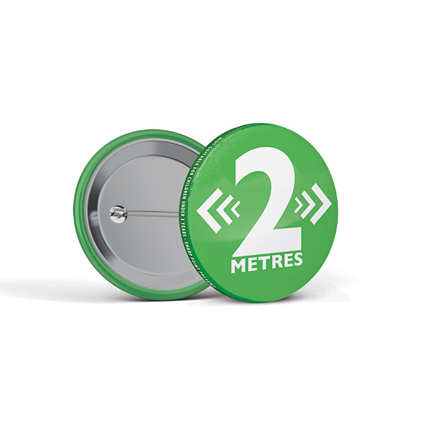 45mm Social Distancing Button Badges 2M 45mm Social Distancing Button Badges 2M