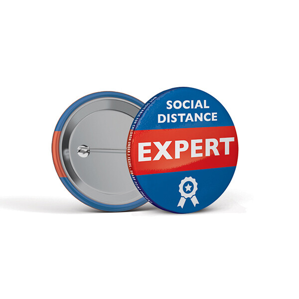 45mm Social Distancing Button Badges Expert 45mm Social Distancing Button Badges Expert