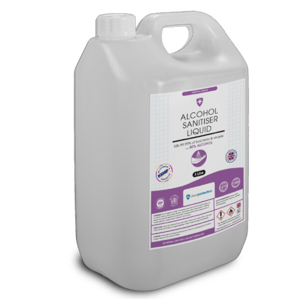 80% Alcohol Hand Sanitiser Liquid - 5 Litre 80% Alcohol Hand Sanitiser Liquid - 5 Litre