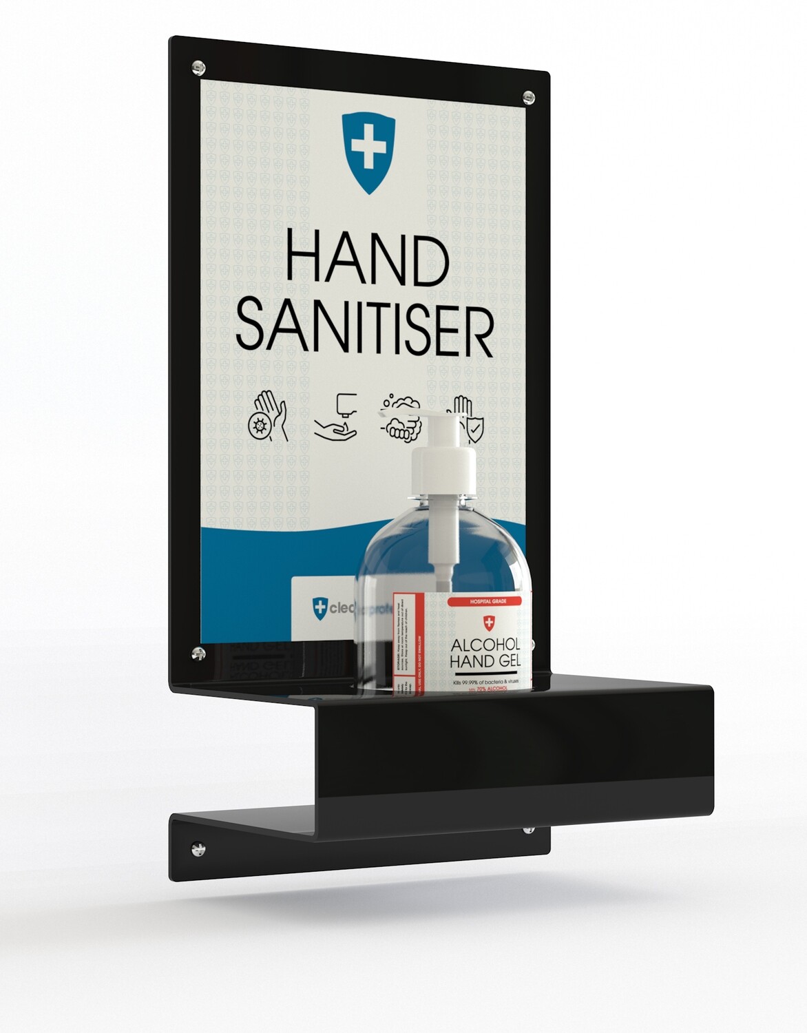 Acrylic Wall Mounted Sanitiser Holder Acrylic Wall Mounted Sanitiser Holder