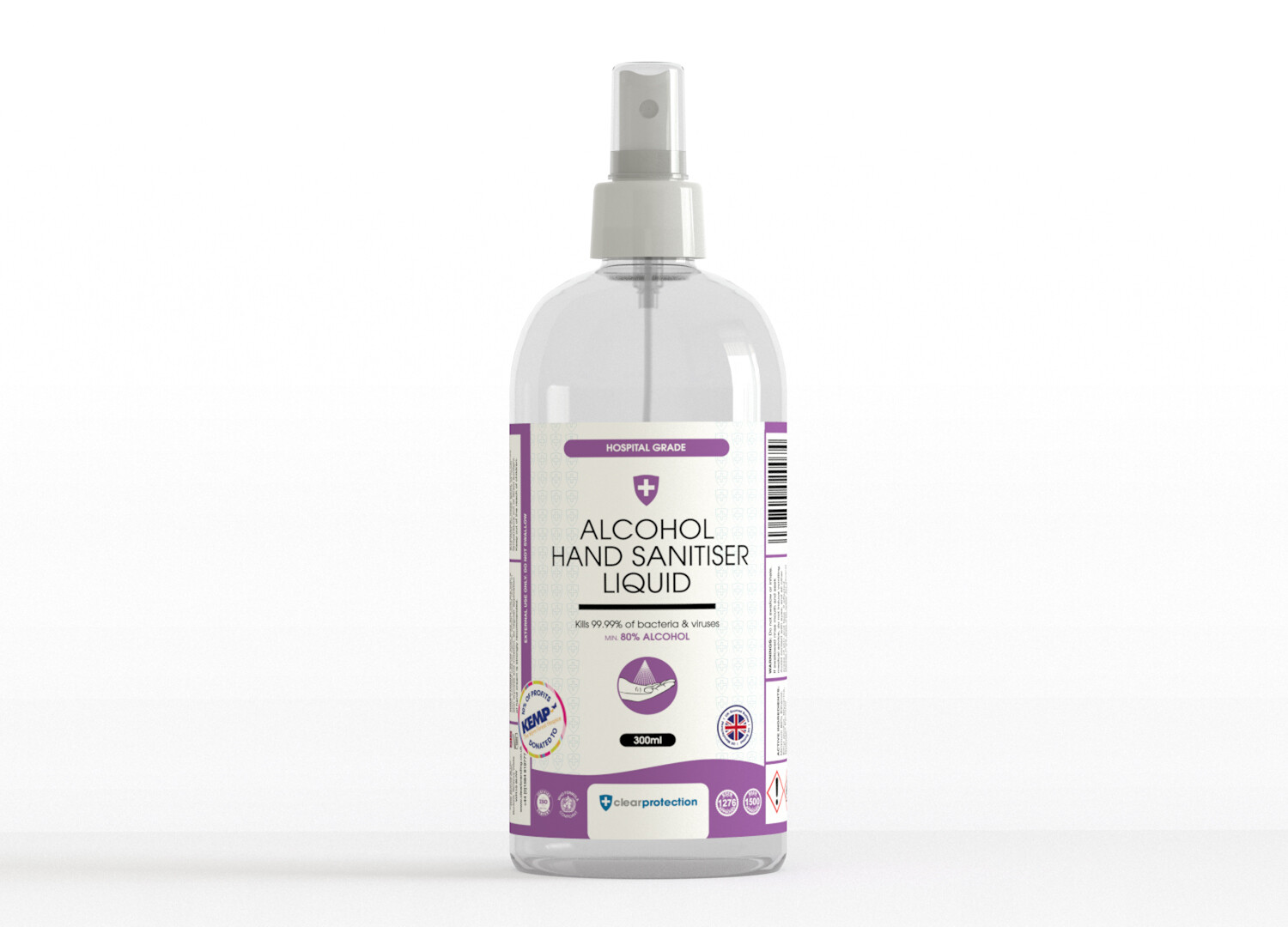 80% Alcohol Hand Sanitiser Liquid Spray - 300ml 80% Alcohol Hand Sanitiser Liquid Spray - 300ml