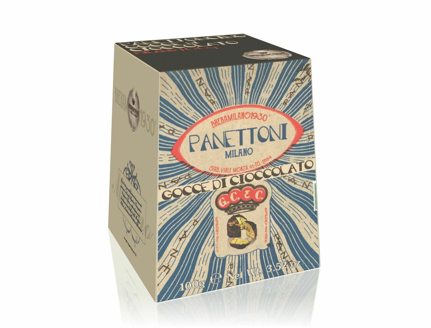 Panettoncino mit Schokoladen Tropfen, 100g