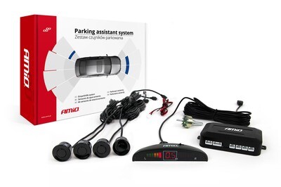 Parking assistant system LED 4 sensor black