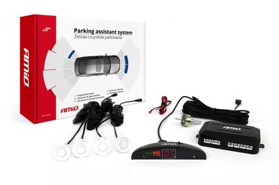 Parking assistant system LED 4 sensor white