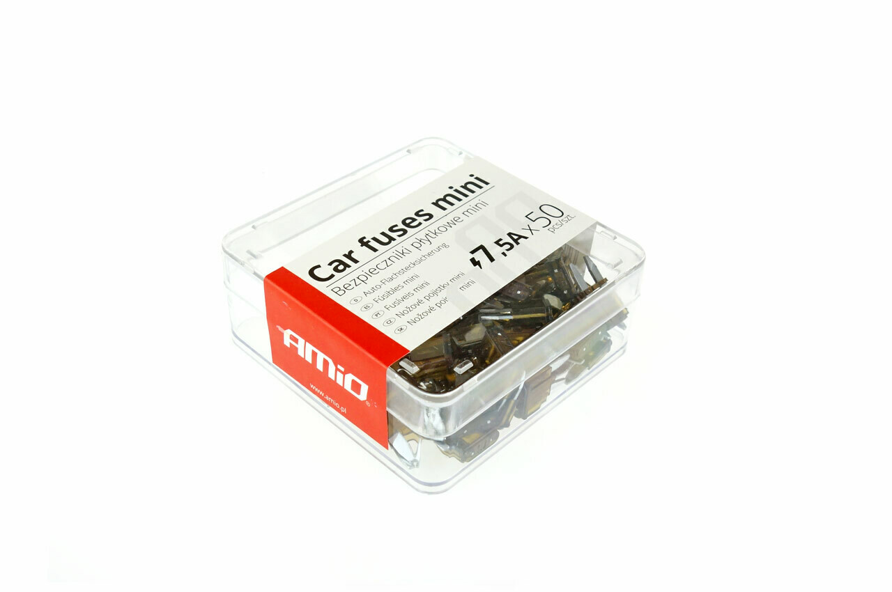 Car blade fuses mini box 50 pcs 7,5A