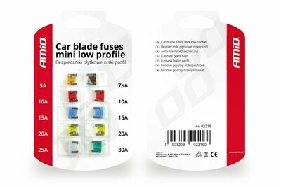 Car blade fuses mini low profile 10 pcs