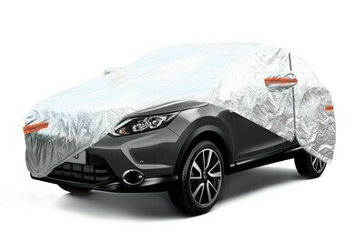 ALUMINIUM CAR COVER with ZIP, REFLECTIVE, 120g + cotton,Silver, size: SUV/VAN XL