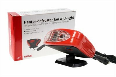 Heater-defroster-fan with light 12V