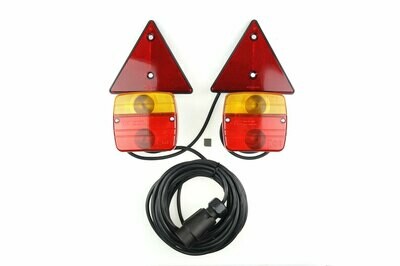 Magnetic trailer lamp set with triangle