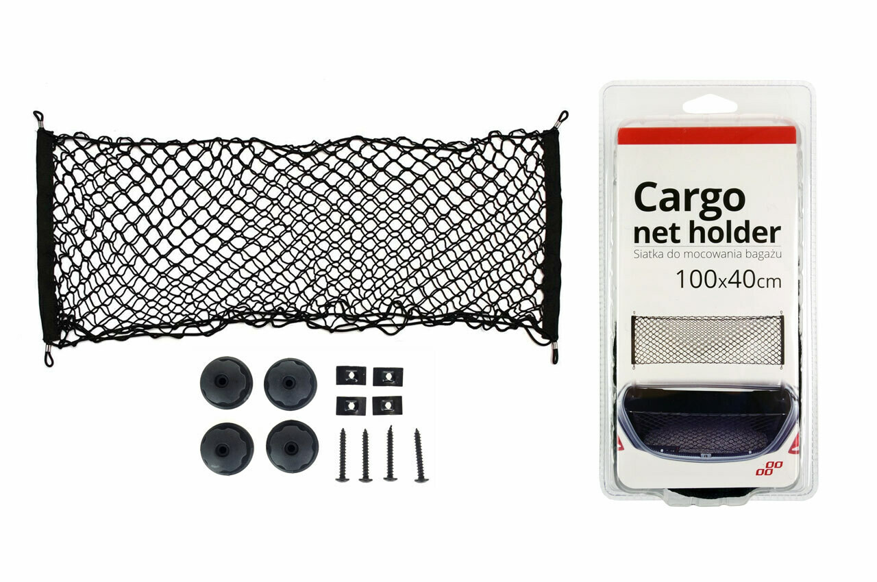 Cargo net with pocket and holders 100x40 cm