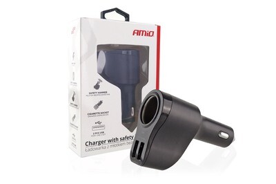 Car socket adapter with 2xUSB Fast charger 2,4A PCH PRO-04