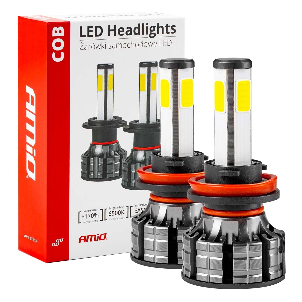 LED Headlight H8/H9/H11 COB 4Side Series AMiO