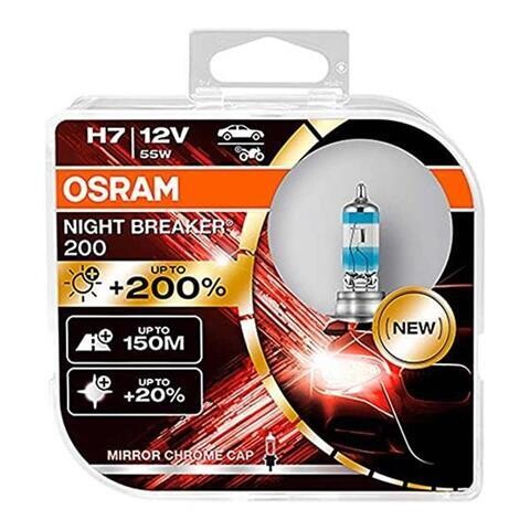 Halogen Bulb Osram H7 12V 55W PX26d NIGHT BREAKER 200 /2 pcs
