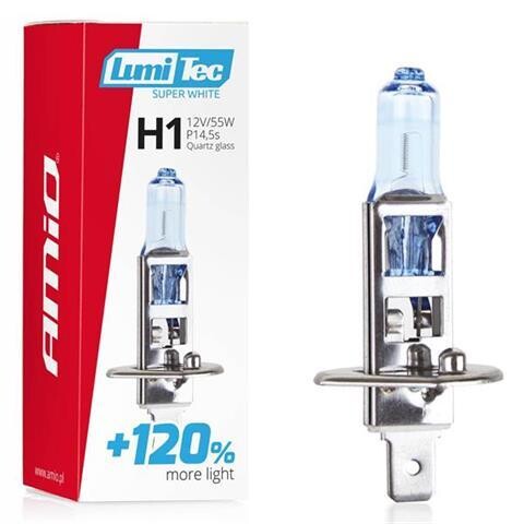 Halogen bulb H1 12V 55W LumiTec Super White +120%