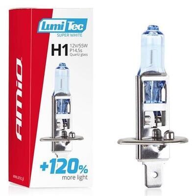 Halogen bulb H1 12V 55W LumiTec Super White +120%
