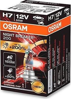 Halogen Bulb Osram H7 12V 55W PX26d NIGHT BREAKER 200 /1 pcs