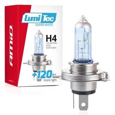 Halogen bulb H4 12V 60/55W LumiTec Super White +120%