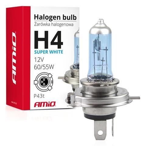 Halogen bulb H4 12V 60/55W UV filter (E4) Super White