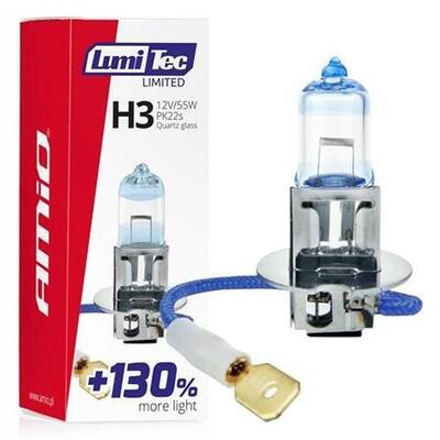 Halogen bulb H3 12V 55W LumiTec LIMITED +130%
