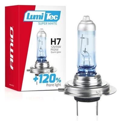 Halogen bulb H7 12V 55W LumiTec Super White +120%