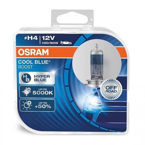 Halogen Bulb Osram H4 12V 100/90W P43t Cool Blue Boost 5000K / 2pcs