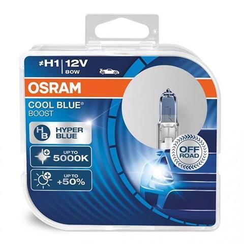 Halogen Bulb Osram H1 12V 80W P14,5s Cool Blue Boost 5500K / 2 pcs