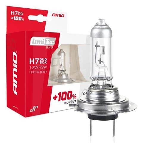 Halogen bulbs H7 12V 55W LumiTec SILVER +100% DUO