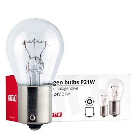Halogen bulbs P21W BA15s 24V 10pcs