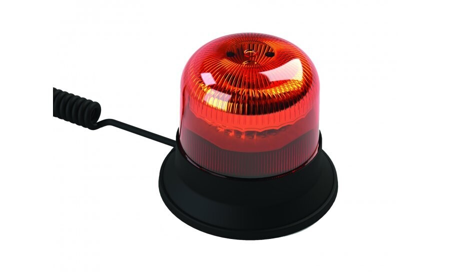 Warning beacon HOR 110A, for magnet, LED 12/24 V (flash mode, with spiral cable 2x0.75 mm2, length 4 m)