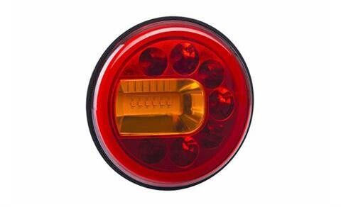 Multifunction rear light HOR 96A - LUNA, LED 12 / 24V, LEFT (wall mounting, position light, brake light and turn signal light, round cable 4x0.5 mm2, length 1.5 m)