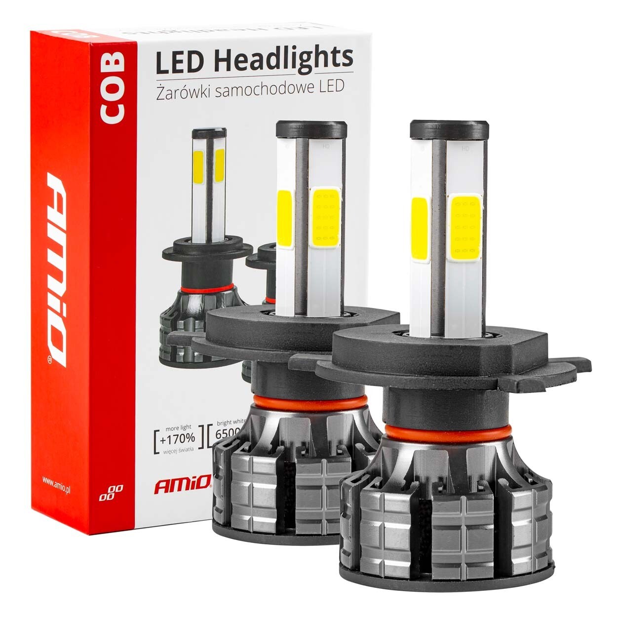 LED Headlight H4 COB 4Side Series AMiO