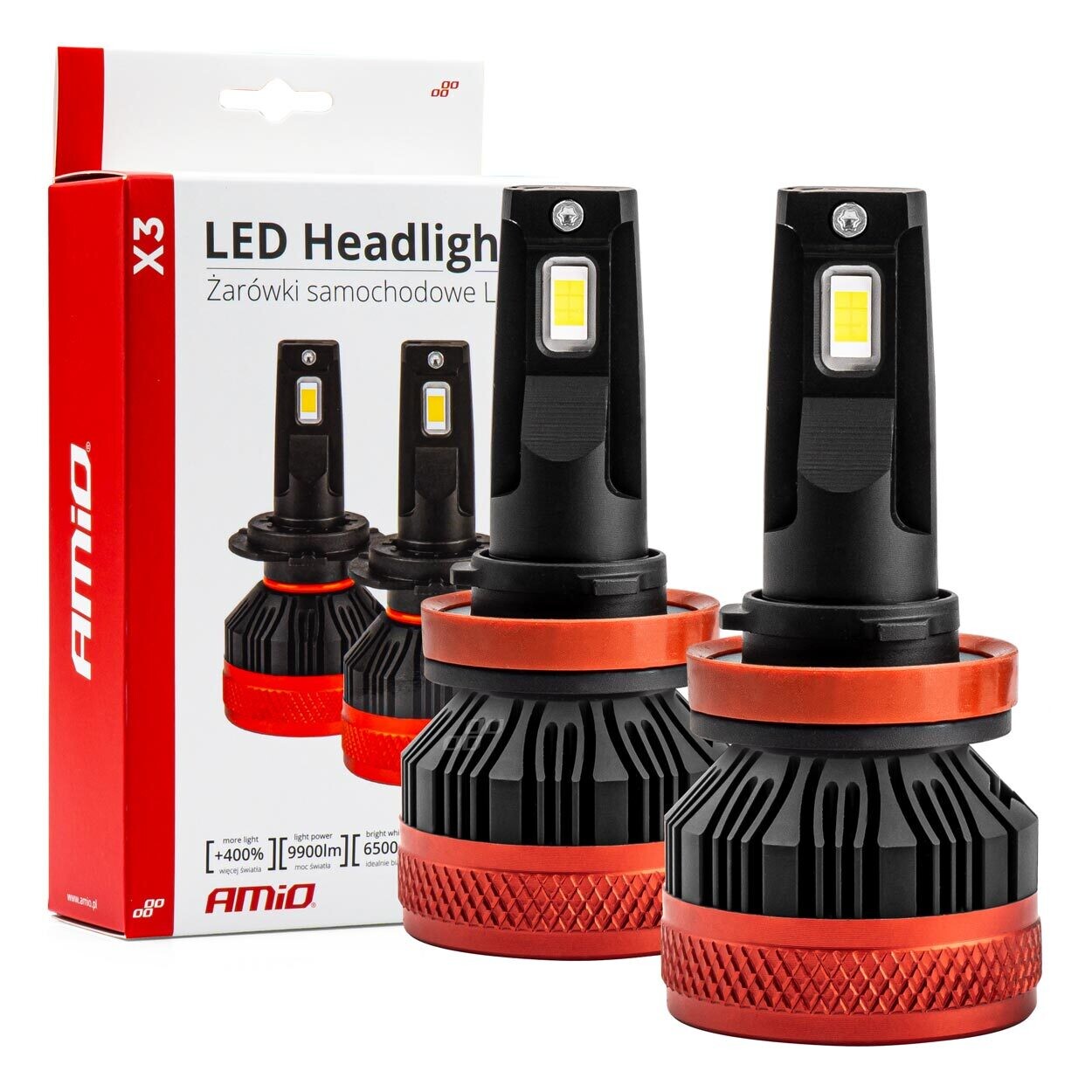 LED Headlight H8/H9/H11 X3 Series AMiO