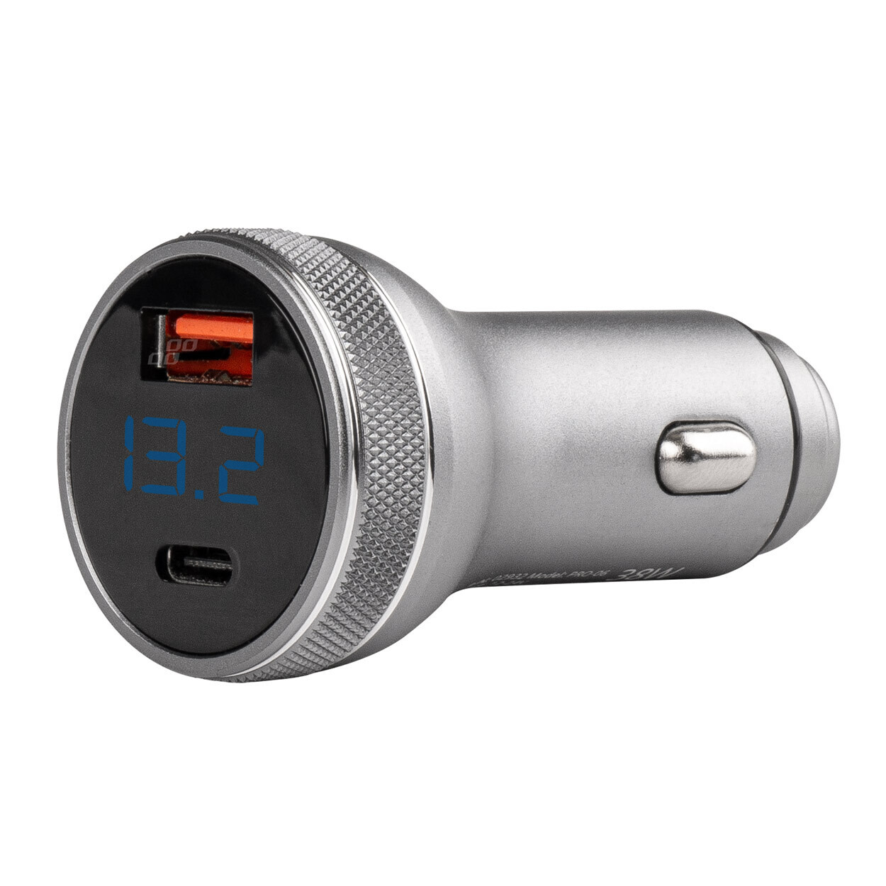 USB charger with voltometer 38W PCH PRO-06 USB+USB-C 12/24V