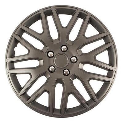 Hubcap DAKAR NC 16&quot; GRAPHITE with chrome nuts