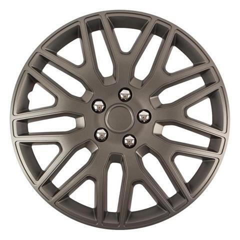 Hubcap Vector DAKAR NC 14" GRAPHITE with chrome nuts