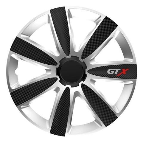 Wheel cover GTX Carbon black&silver 14"