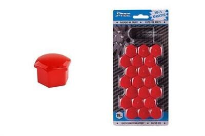 Caps for bolts 19 mm red